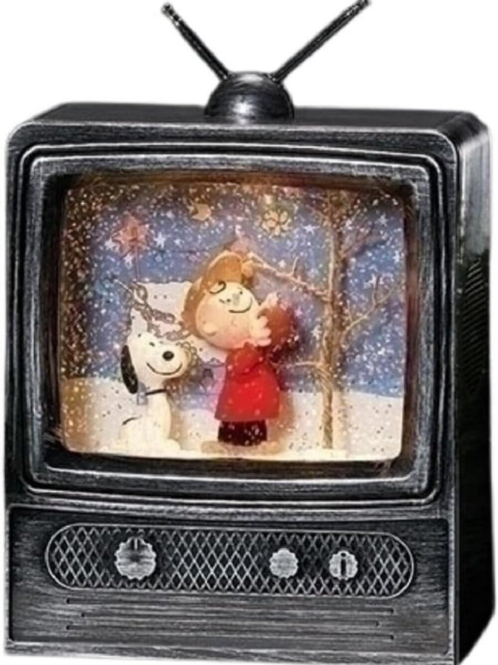 9” Black & White Snoopy LED Christmas Tabletop Decor - Festive Holiday Accent